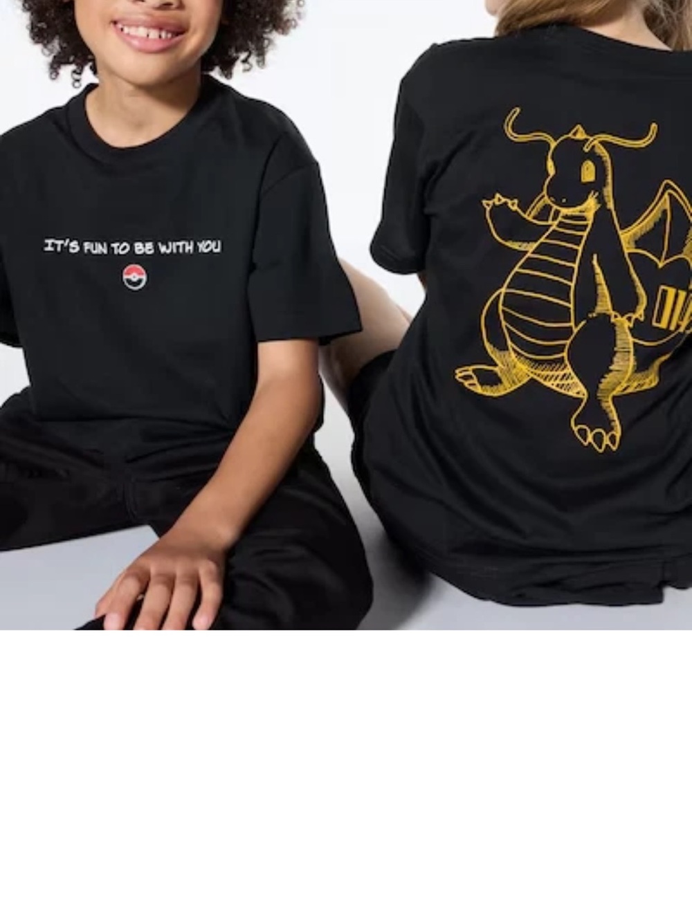 Uniqlo Pockemon T-Shirt Kids Back Graphic Tee Japan Limited 2024 Size 13Y